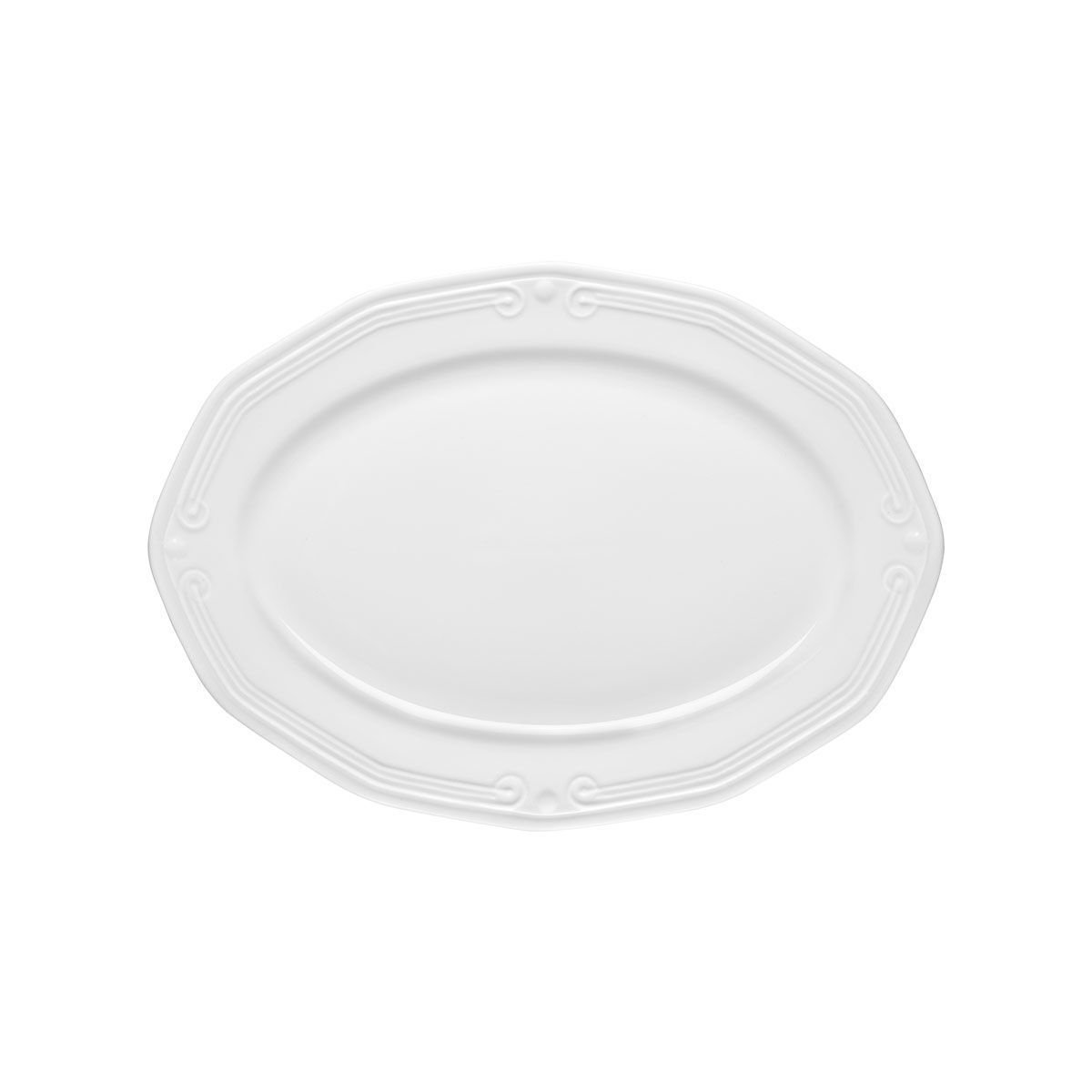 ESTIA ΠΙΑΤΕΛΑ ΟΒΑΛ ATHÉNÉE ΠΟΡΣΕΛΑΝΙΝΗ ΑΝΑΓΛΥΦΗ 25cm WHITE - Image 3