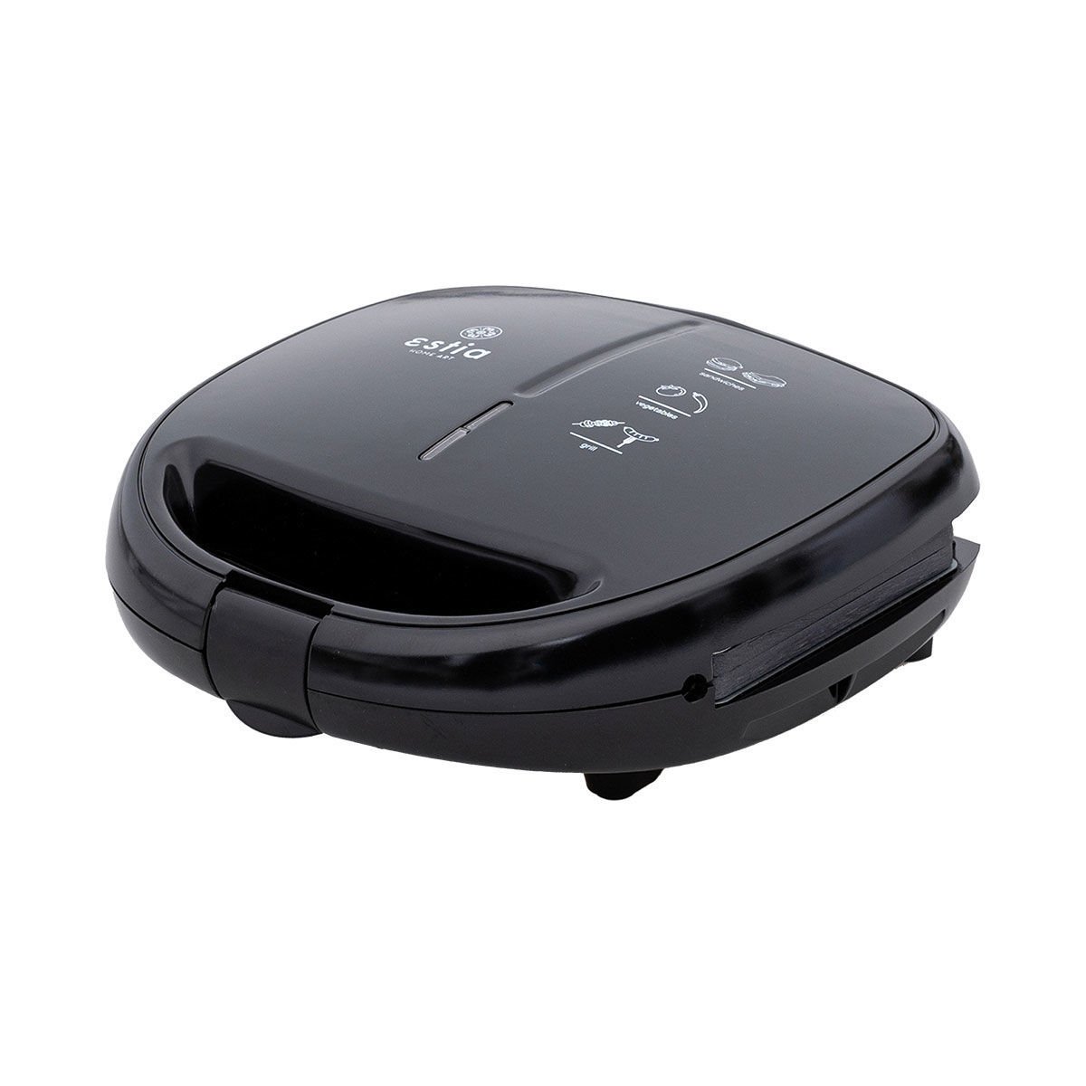 ESTIA ΤΟΣΤΙΕΡΑ BLACK & INOX 2 ΘΕΣΕΩΝ 850w ΜΕ ΑΠΟΣΠΩΜΕΝΕΣ ΑΝΤΙΚΟΛΛΗΤΙΚΕΣ ΠΛΑΚΕΣ - Image 2