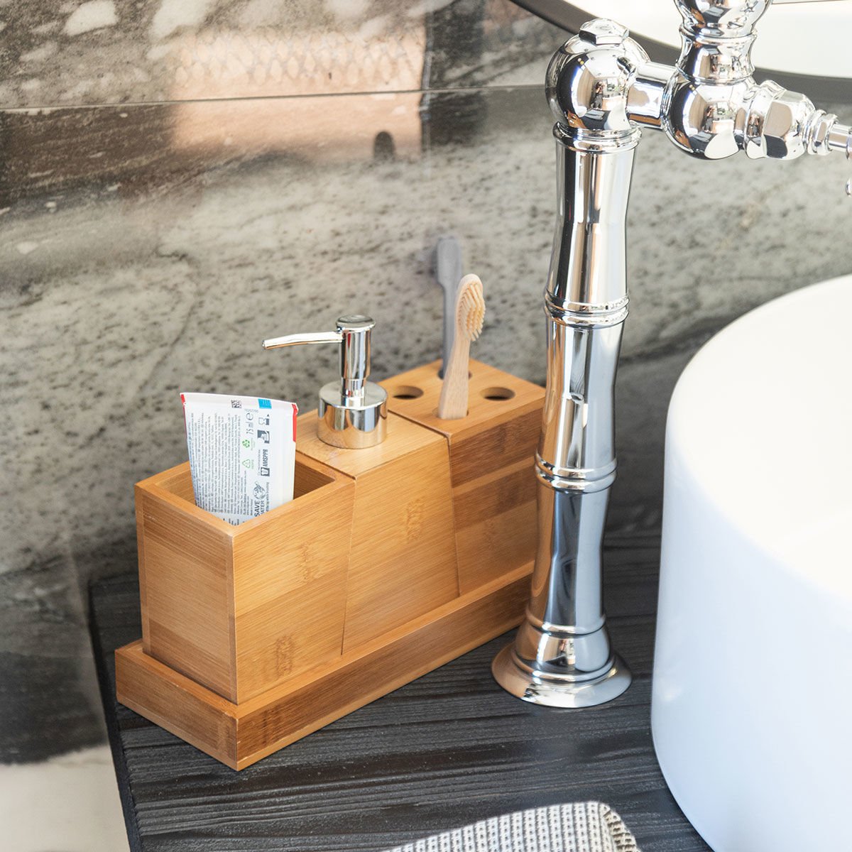 ESTIA ΑΞΕΣΟΥΑΡ ΜΠΑΝΙΟΥ ΒΑΜΒΟΟ ESSENTIALS ΜΕ ΔΙΣΚΟ ΣΕΤ 3 ΤΕΜ. - Image 4