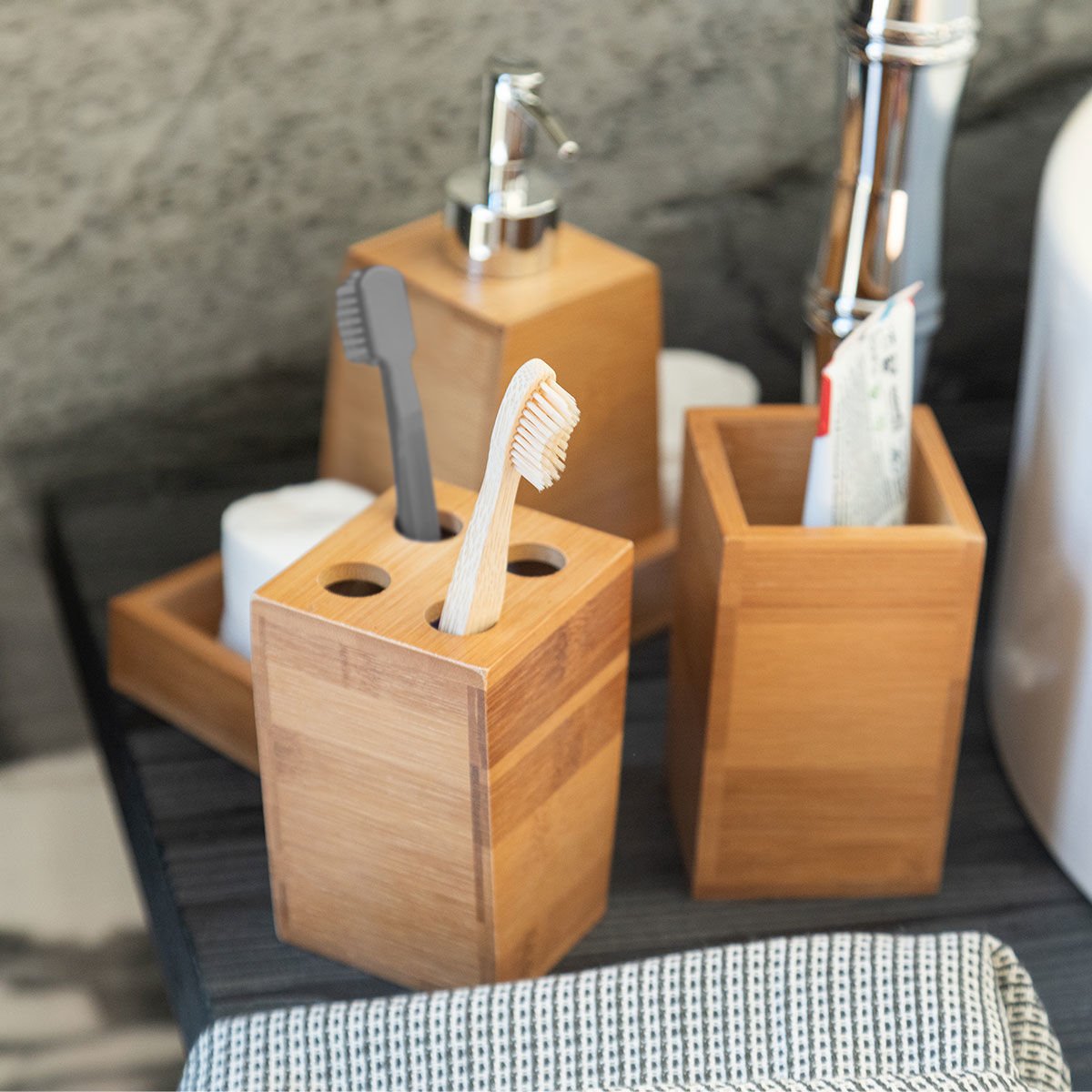 ESTIA ΑΞΕΣΟΥΑΡ ΜΠΑΝΙΟΥ ΒΑΜΒΟΟ ESSENTIALS ΜΕ ΔΙΣΚΟ ΣΕΤ 3 ΤΕΜ. - Image 5