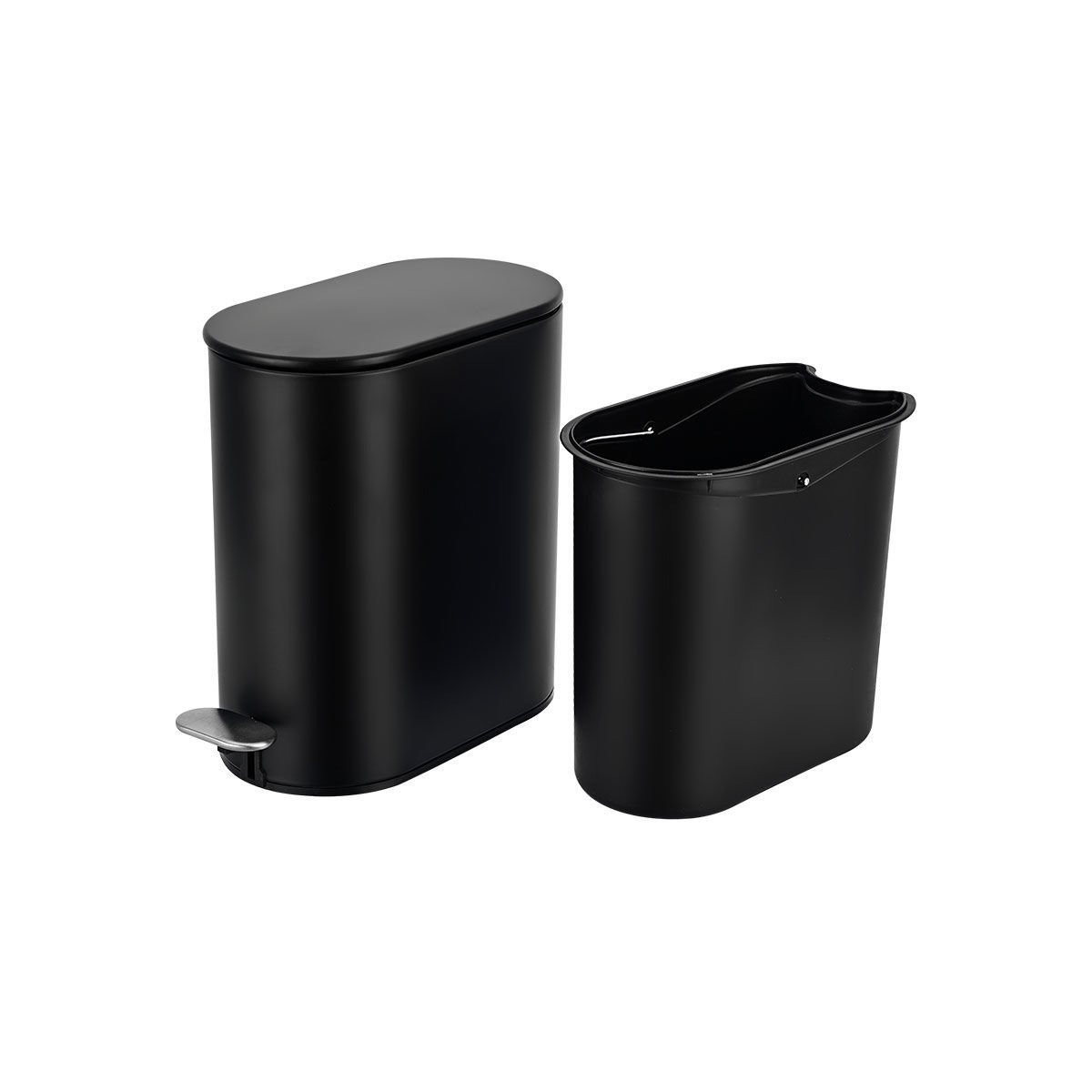 ESTIA ΧΑΡΤΟΔΟΧΕΙΟ ΜΠΑΝΙΟΥ SLIM SOFT CLOSE 5lt ΜΑΤ ΜΑΥΡΟ - Image 5