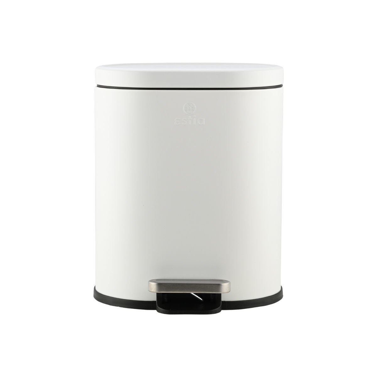 ESTIA ΧΑΡΤΟΔΟΧΕΙΟ ΜΠΑΝΙΟΥ OVOID SOFT CLOSE 6lt ΛΕΥΚΟ
