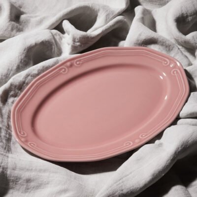 ESTIA ΣΑΛΑΤΙΕΡΑ ATHÉNÉE ΠΟΡΣΕΛΑΝΙΝΗ ΑΝΑΓΛΥΦΗ 23cm ROSE