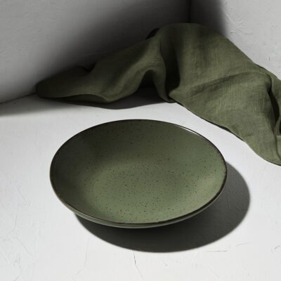 ESTIA ΠΙΑΤΟ ΒΑΘΥ TERRA ΠΟΡΣΕΛΑΝΙΝΟ 23cm GREEN