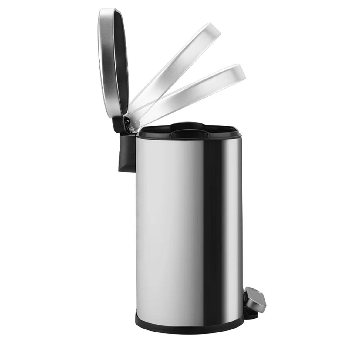 ESTIA ΧΑΡΤΟΔΟΧΕΙΟ ΜΠΑΝΙΟΥ OVOID SOFT CLOSE 6lt ΙΝΟΞ - Image 3