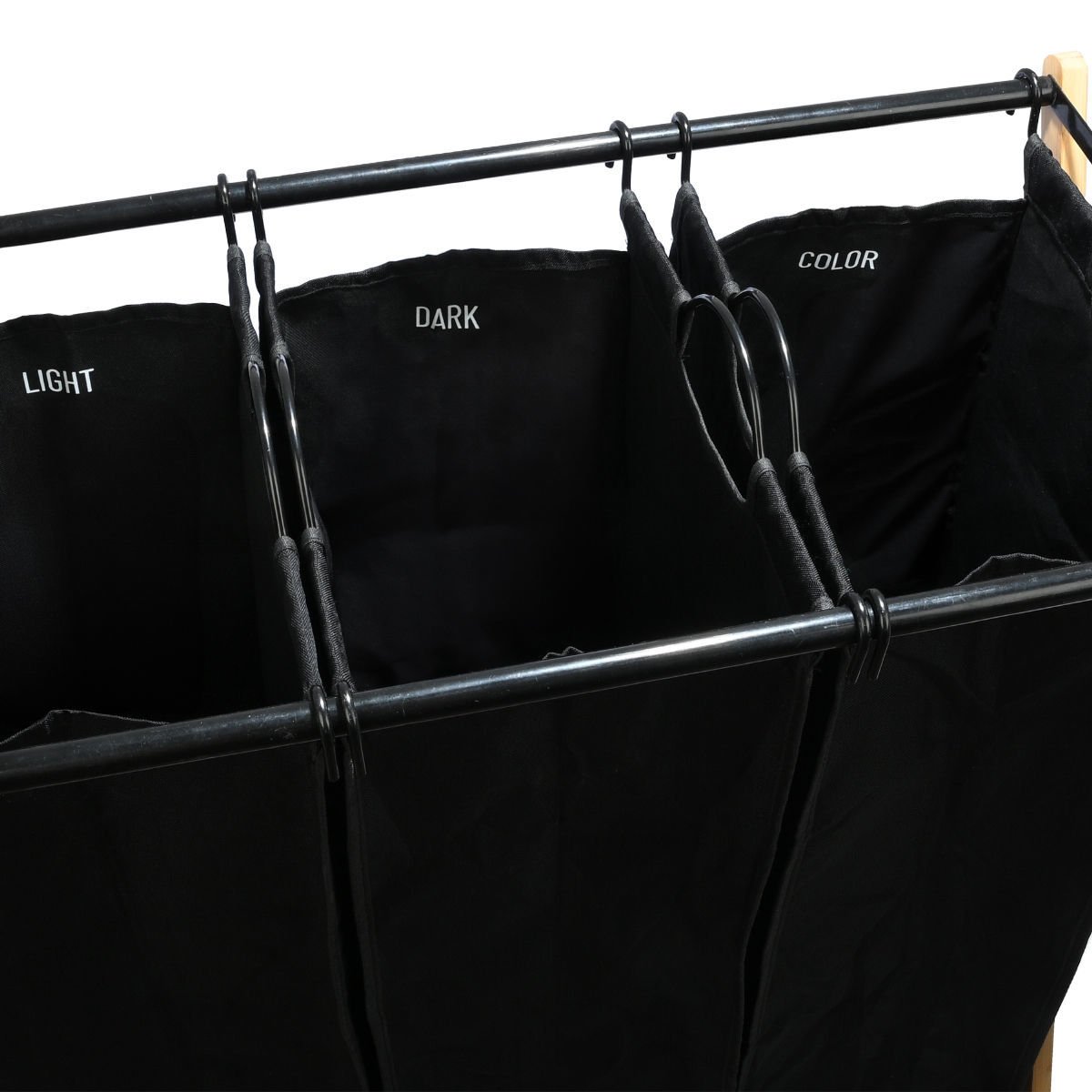 ESTIA ΚΑΛΑΘΙ ΑΠΛΥΤΩΝ BAMBOO ESSENTIALS 102lt 3 ΘΕΣΕΩΝ 68x40x76cm ΜΑΥΡΟ - Image 3
