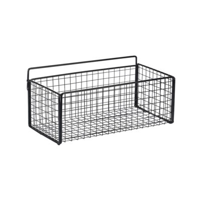 ESTIA ΚΑΛΑΘΙ ΟΡΓΑΝΩΣΗΣ CAGE ΚΡΕΜΑΣΤΟ ΜΕΤΑΛΛΙΚΟ 36x15x13cm ΜΑΥΡΟ