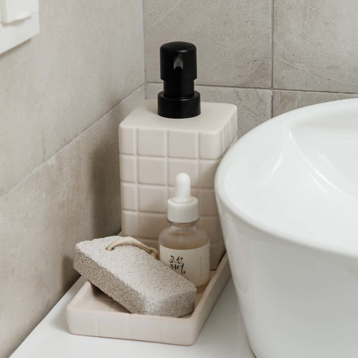 ESTIA ΑΝΤΛΙΑ ΣΑΠΟΥΝΙΟΥ TILES ΚΕΡΑΜΙΚΗ 450ml 7.5x15cm ΛΕΥΚΗ - Image 3