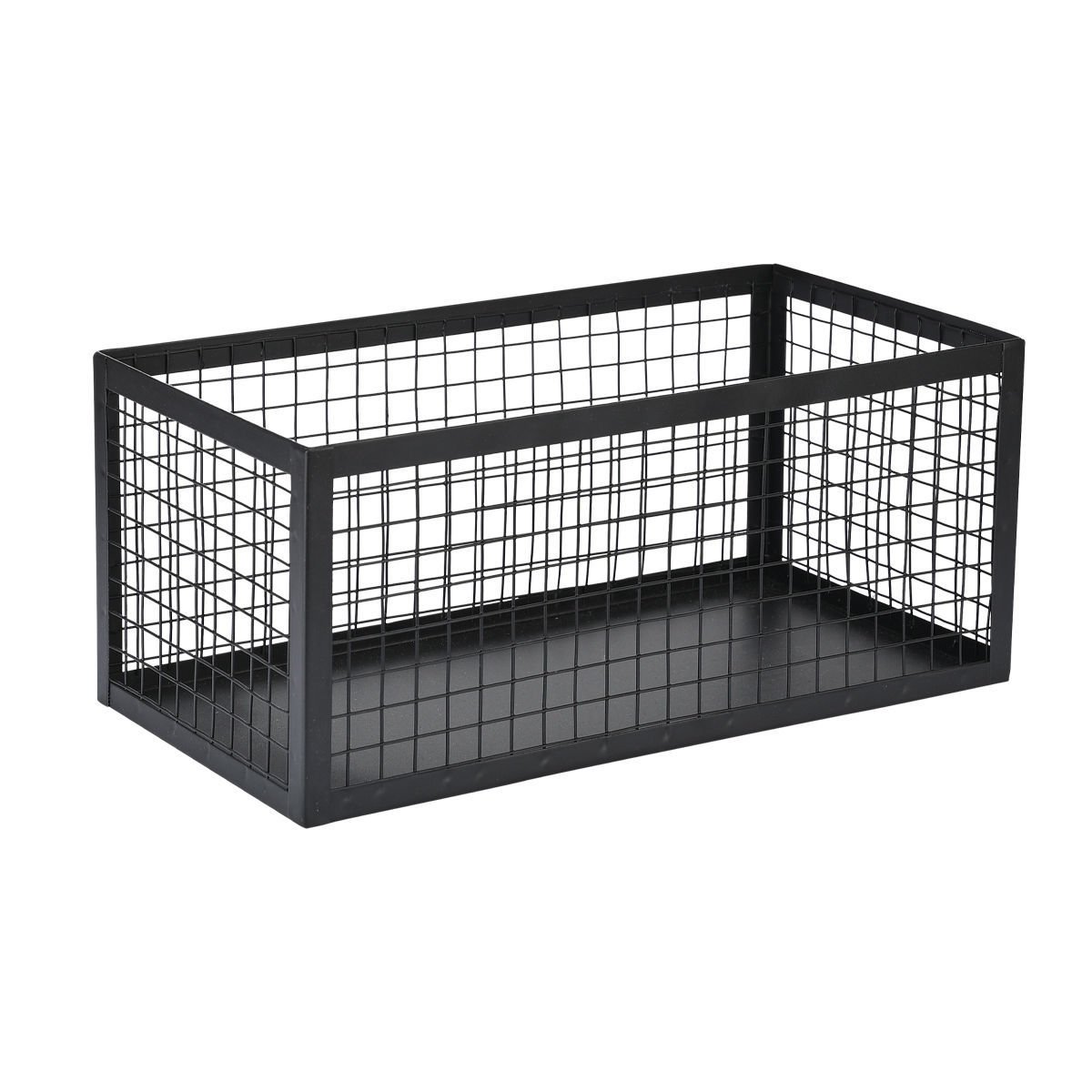 ESTIA ΚΑΛΑΘΙ ΑΠΟΘΗΚΕΥΣΗΣ & ΟΡΓΑΝΩΣΗΣ CAGE ΜΕΤΑΛΛΙΚΟ 30x15.5x13cm ΜΑΥΡΟ