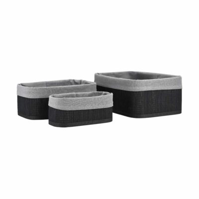 ESTIA ΚΑΛΑΘΙ ΟΡΓΑΝΩΣΗΣ BAMBOO ESSENTIALS ME ΕΠΕΝΔΥΣΗ ΣΕΤ 3ΤΕΜ. ΜΑΥΡΟ