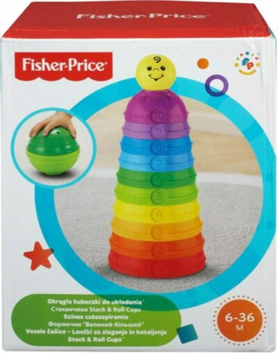 FISHER PRICE - BRILLIANT BASICS STACK  ROLL CUPS (W4472)