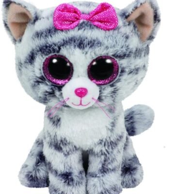 TY BEANIE BOO - KIKI THE CAT GREY PLUSH TOY (15cm) (1607-37190)