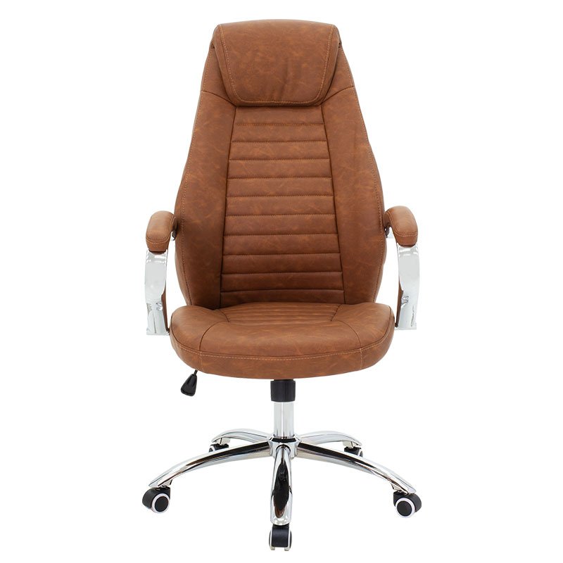 Καρέκλα γραφείου διευθυντή Sonar pu καφέ ταμπά - Image 4