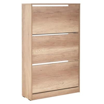 Παπουτσοθήκη ανακλινόμενη Step 18 ζεύγων σε χρώμα φυσικό 73x26x119εκ