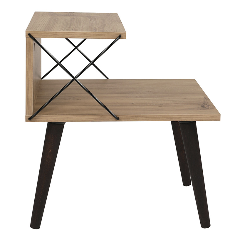 Βοηθητικό τραπέζι-κομοδίνο Gather sonoma-καρυδί 50x40x55εκ - Image 4