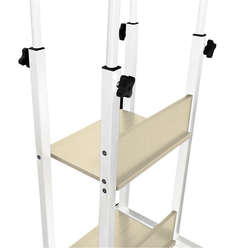 Βοηθητικό τραπέζι Babs τροχήλατο λευκό-φυσικό 60x40x86εκ - Image 3