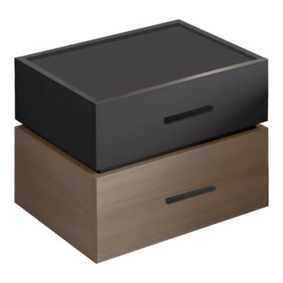 Κομοδίνο Sonlen mdf σε sonoma-ανθρακί απόχρωση 60x40x44.5εκ