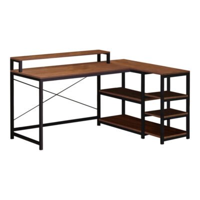 Γραφείο γωνιακό Tebul MDF-metal σε SONOMA απόχρωση 100x60x88εκ