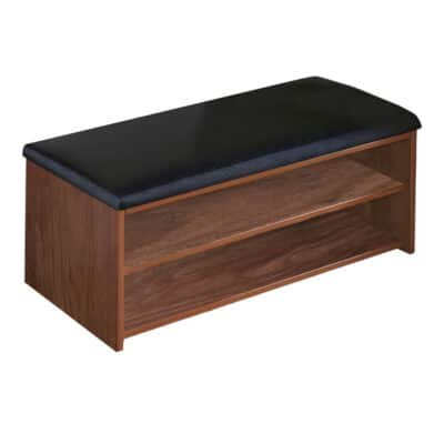 Παπουτσοθήκη-Σκαμπό Kiana lpl 6 ζεύγων με μαξιλάρι σε καρυδι απόχρωση 80x32x44εκ