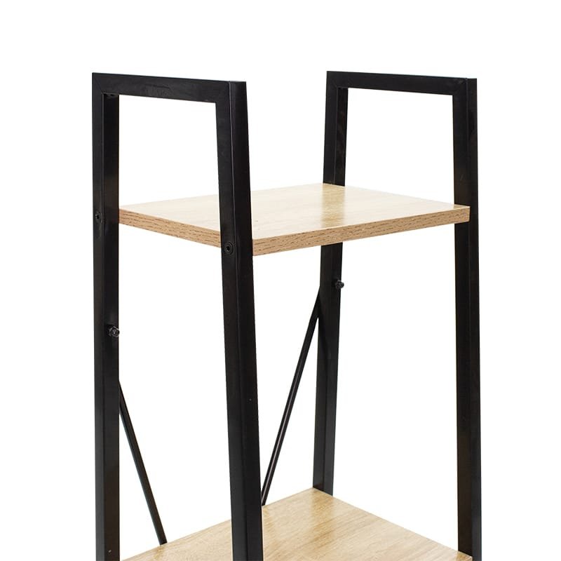 Βιβλιοθήκη Ramon φυσικό-μαύρο 34x32,5x148εκ - Image 3