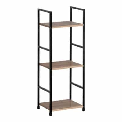 Βιβλιοθήκη-ραφιέρα Bitok φυσικό-μαύρο μέταλλο 29x23.5x80εκ