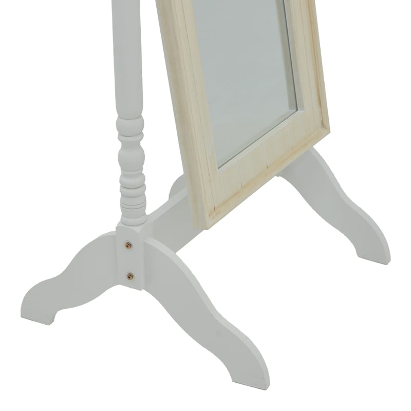 Καθρέπτης Malone Inart mdf σε λευκή αντικέ απόχρωση 55x50x160εκ - Image 4