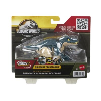 Mattel Jurassic World: Fierce Changers Double Danger - Baryonyx  Parasaurolophus (HLP09)