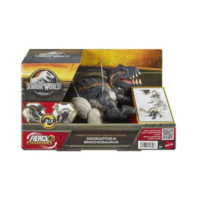 Mattel Jurassic World: Fierce Changers Massive Stretch - Indoraptore  Brachiosaurus (HPD35)