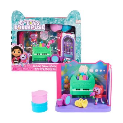Spin Master Gabby's Dollhouse: 'Daniel James Catnip' Groovy Music Room - Music Deluxe Room Set (6065830)
