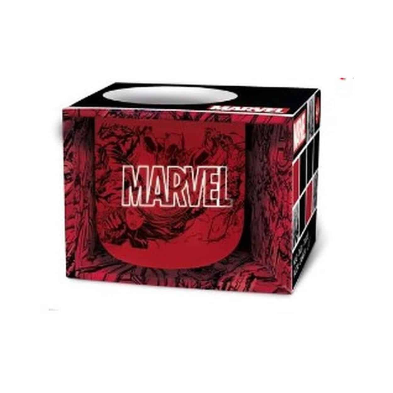 Stor: Marvel Pattern - Ceramic Breakfast Mug in Gift Box (400ml) (75434)