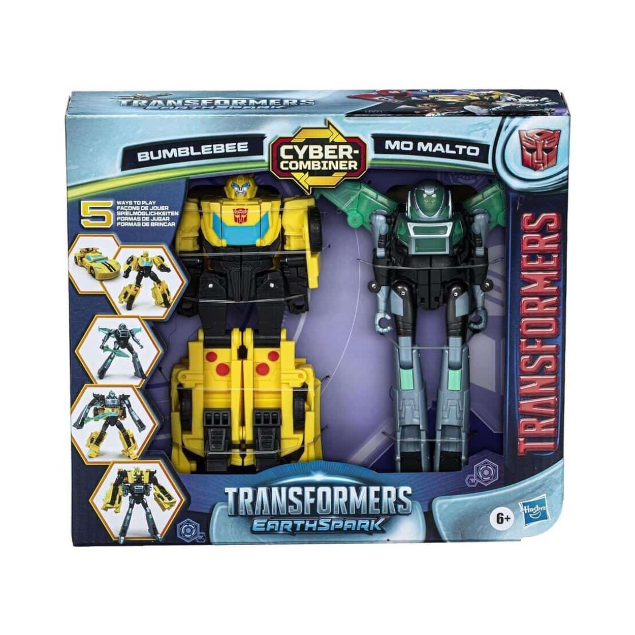 Hasbro Transformers Earthspark: Cyber-Combiner - Bumblebee Mo Malto Action Figures (F8439)