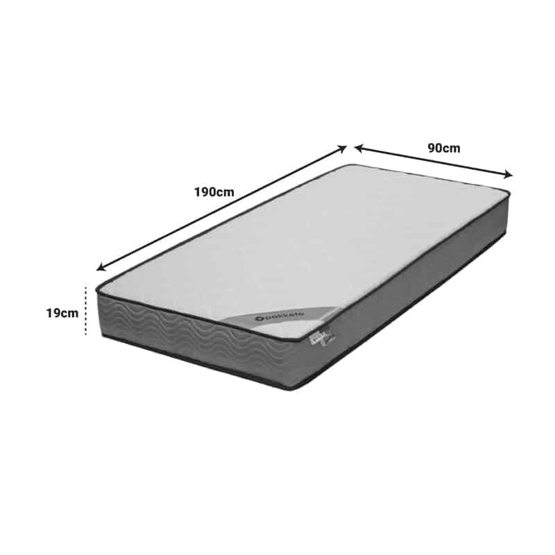 Στρώμα Frezio pocket spring roll pack διπλής όψης 18-19cm 90x190εκ - Image 4