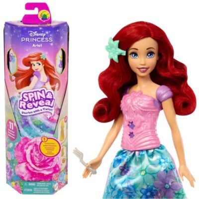 Mattel Disney Princess: Spin  Reveal - Ariel Doll (HTV88)