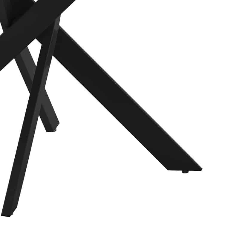 Τραπέζι Dammero mdf σε cream απόχρωση με πόδι μαύρο μέταλλο Φ100x75εκ - Image 3