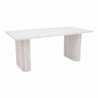 Τραπέζι Loozir mdf σε απόχρωση λευκό μαρμάρου 180x90x75εκ