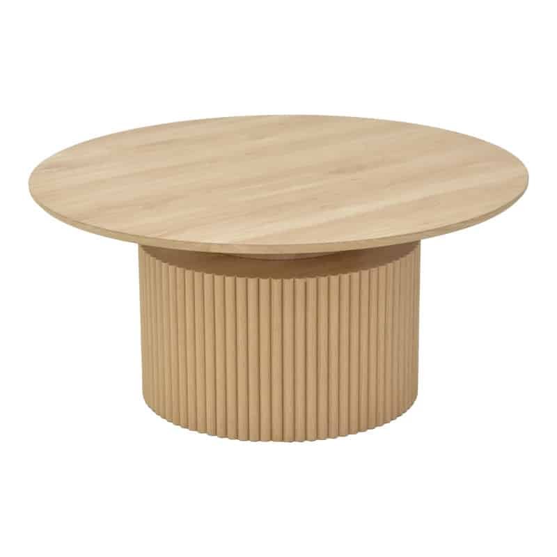 Τραπέζι σαλονιού Opols mdf σε φυσική απόχρωση Φ90x42εκ - Image 2