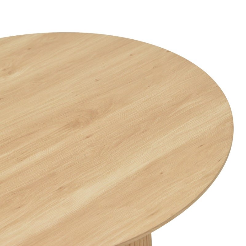 Τραπέζι σαλονιού Opols mdf σε φυσική απόχρωση Φ90x42εκ - Image 3