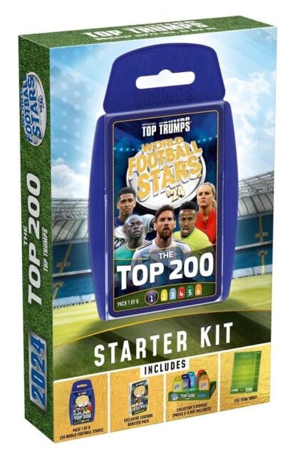 Winning Moves: Top Trumps - World Football Stars 2024 The Top 200 Starter Kit - Card Game (WM04717-EN1)
