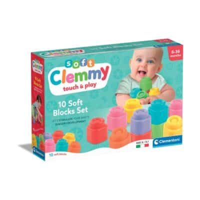 AS Clementoni: Soft Clemmy Touch & Play - 10 Soft Blocks Set (1033-17988)