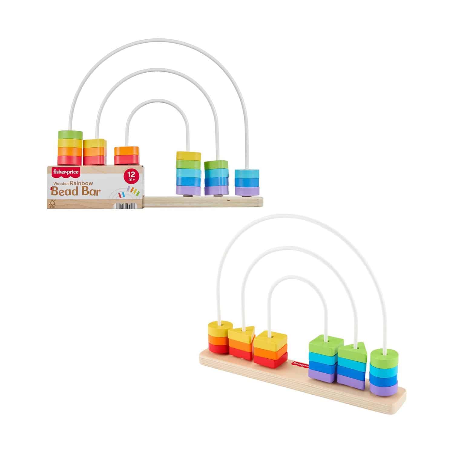 Fisher-Price®: Wooden Rainbow Bead Ba (JFG15)