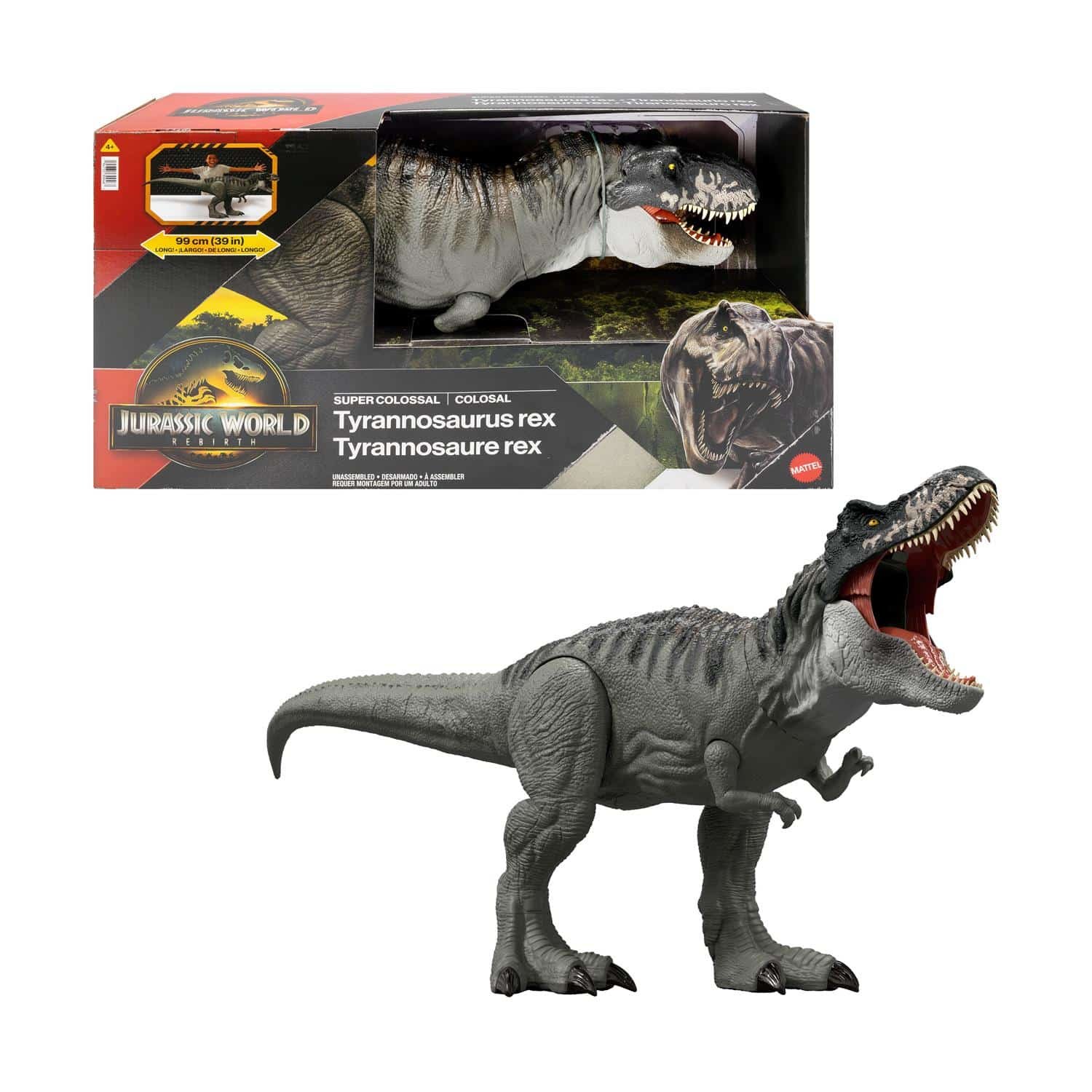 Mattel Jurassic World: Movie Line Rebirth - Super Colossal T-Rex (JGB52)