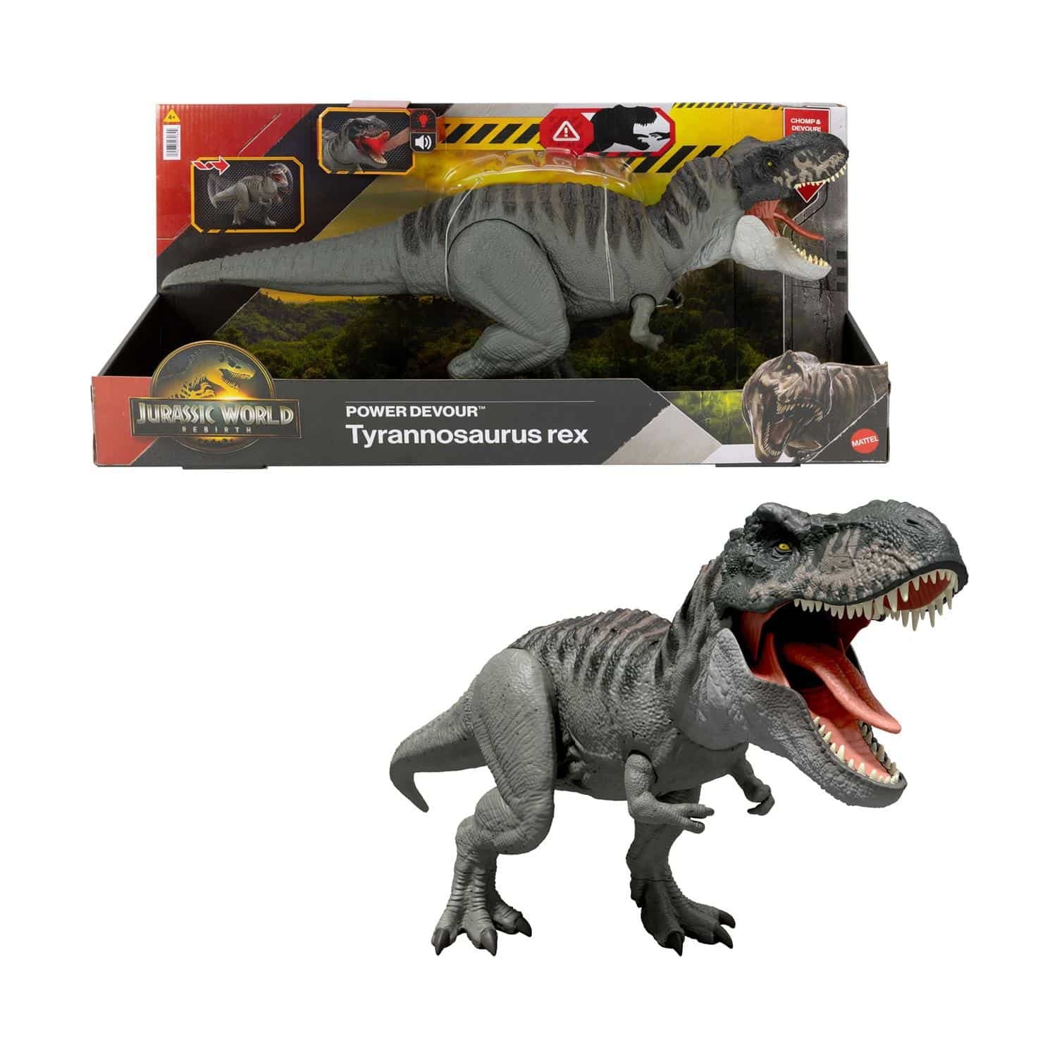Mattel Jurassic World: : Movie Line Rebirth - Tyrannosaurus Rex Bite Attack (JCH02)