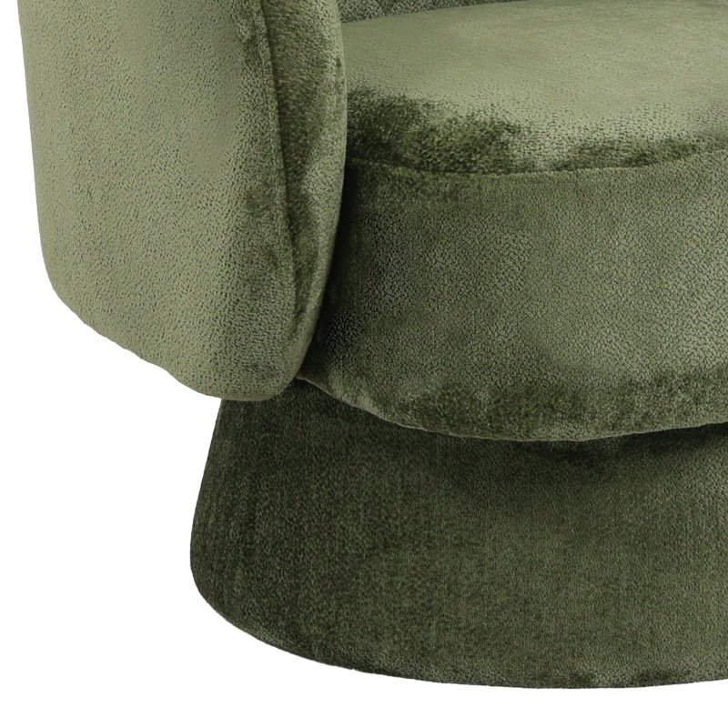 Πολυθρόνα περιστρεφόμενη Kreslo ύφασμα σε χακί απόχρωση 78x81x77εκ - Image 3
