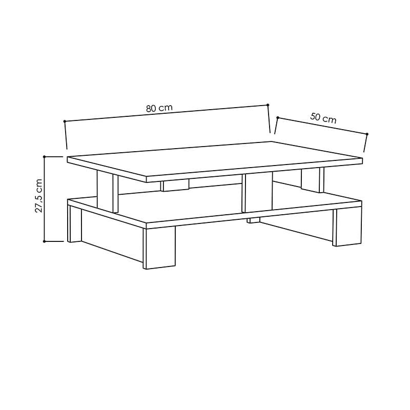 Τραπέζι σαλονιού Mansu χρώμα ανθρακί 80x50x27,5εκ - Image 3