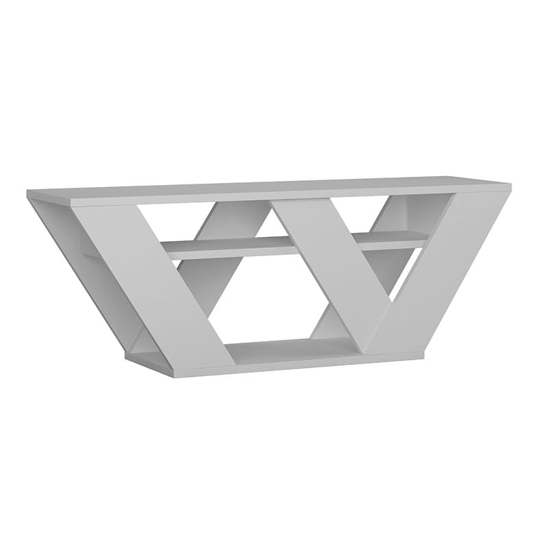 Έπιπλο τηλεόρασης Pipralla λευκό 110x30x40εκ - Image 3