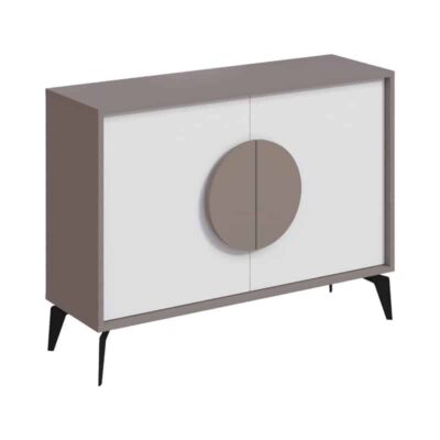 Μπουφές Gora σε μόκα - λευκή απόχρωση 110x35.6x82εκ