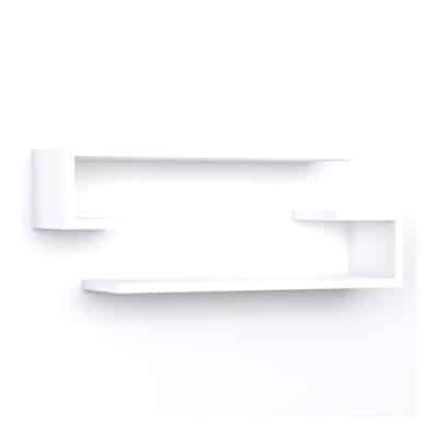 Ραφιέρα τοίχου Eldo σετ 2τεμ μελαμίνη σε λευκή απόχρωση 60x19.6x15εκ