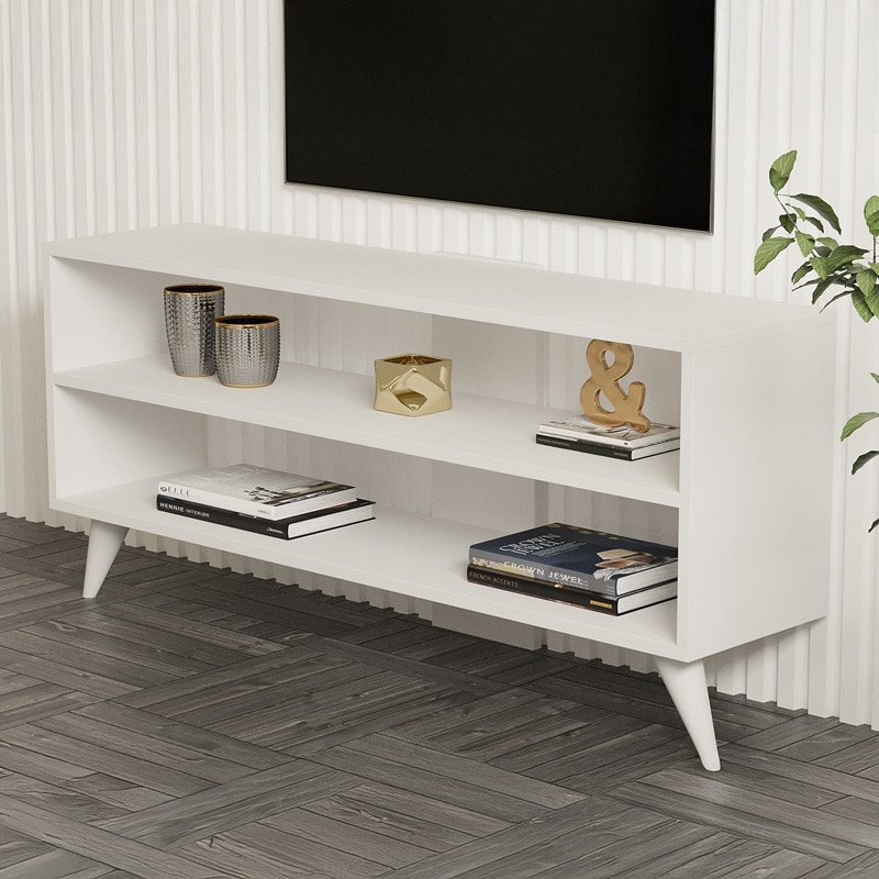 Σύνθετο σαλονιού Prestige σε λευκή απόχρωση 120x29,6x50εκ - Image 4