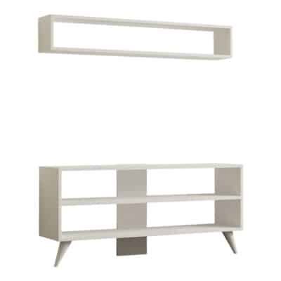 Σύνθετο σαλονιού Prestige σε λευκή απόχρωση 120x29,6x50εκ