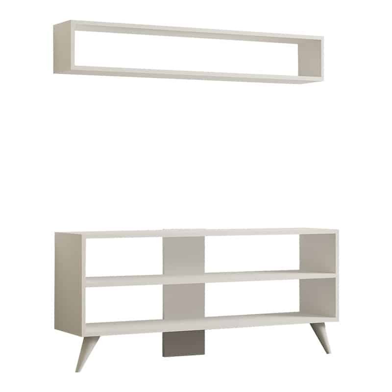 Σύνθετο σαλονιού Prestige σε λευκή απόχρωση 120x29,6x50εκ